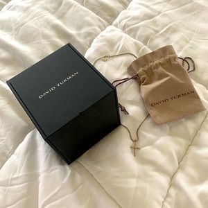 Cable Classics Cross Necklace with Diamond, 16 in